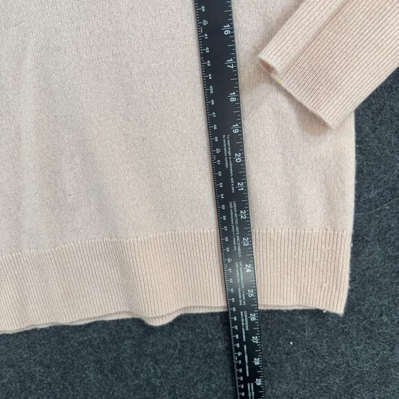 Halogen Sweater Womens Large Pink 100% Cashmere V Neck Knit Pullover Long Sleeve - Picture 5 of 8